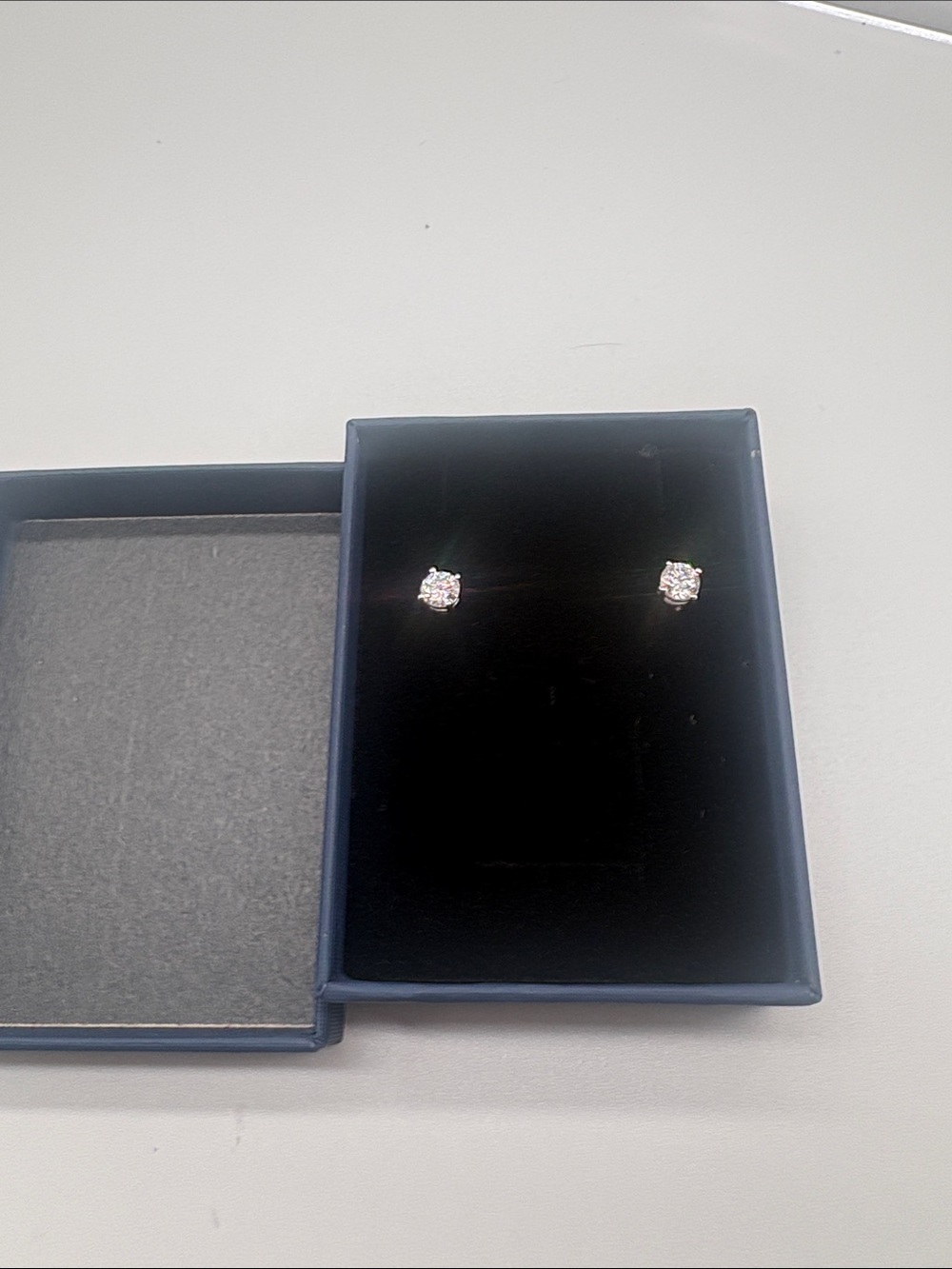 1.00 CTW Lab-Grown Diamond Stud Earrings – Sterling Silver